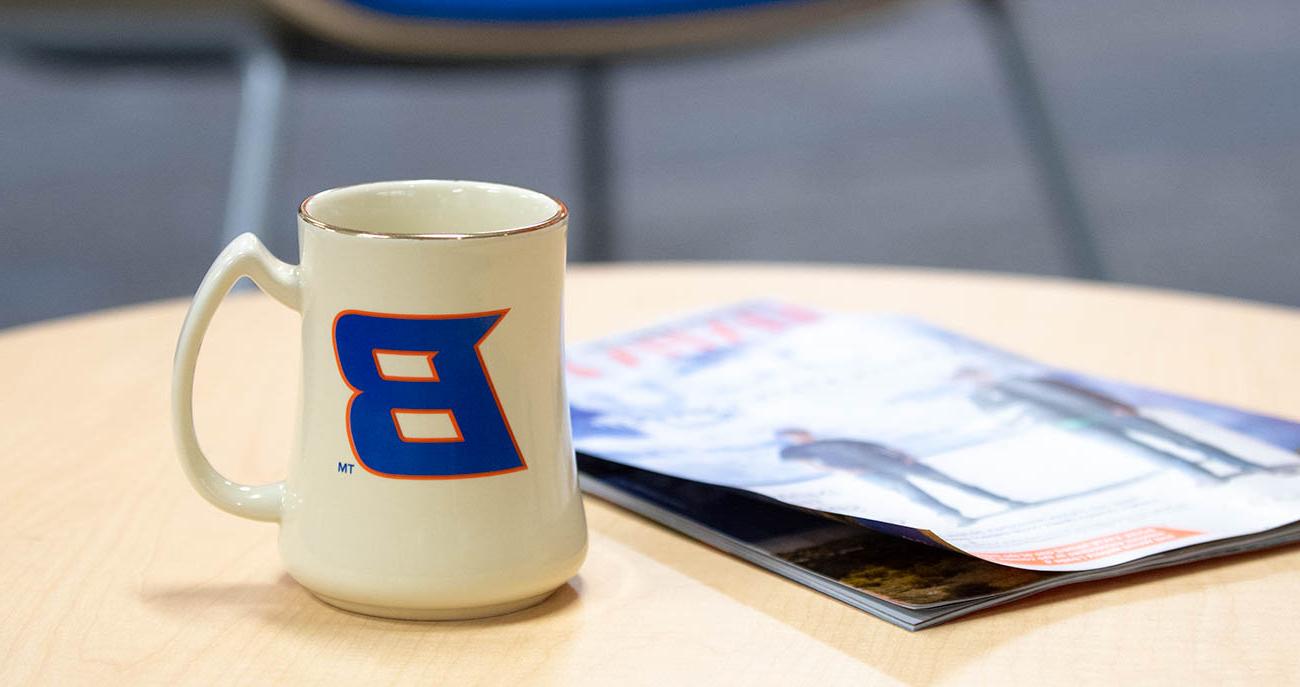 Boise state mug and book